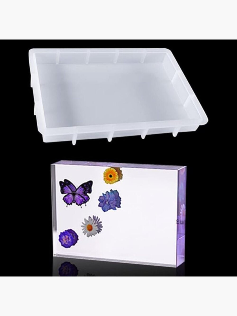 Silicone Resin Mold for DIY Crafts, Epoxy Casting, Soap Making 6.5x4.6